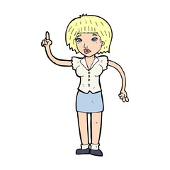 cartoon woman with idea