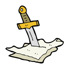 cartoon dagger in maps