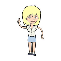 cartoon woman with idea