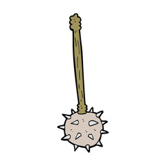 Fototapeta premium cartoon medieval mace