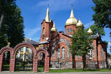 Fototapeta na wymiar orthodox church in Mustvee, Estonia