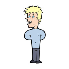 cartoon happy man
