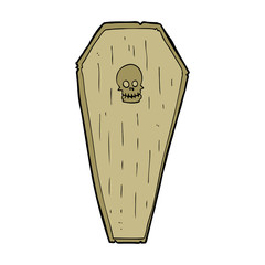 spooky cartoon coffin