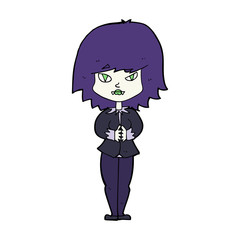 cartoon vampire woman