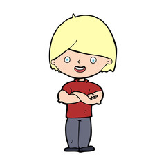 cartoon man with crossed arms