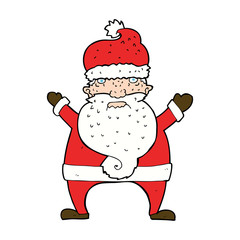 cartoon ugly santa claus