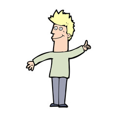 cartoon man with idea