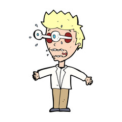 cartoon staring man