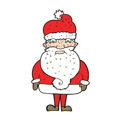 cartoon grumpy santa claus