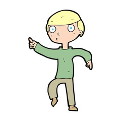 cartoon boy pointing