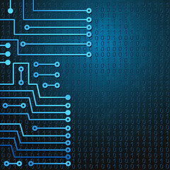 Electronic circuit and  binary code