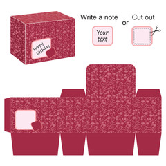  Interesting box template with floral pattern