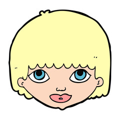 cartoon female face