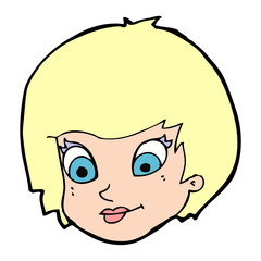 cartoon female face