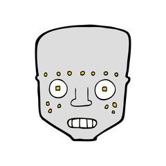 cartoon robot head