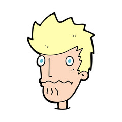 cartoon nervous man