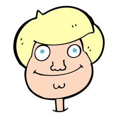 cartoon happy boy's face