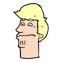 cartoon nervous man