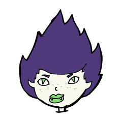 cartoon vampire head