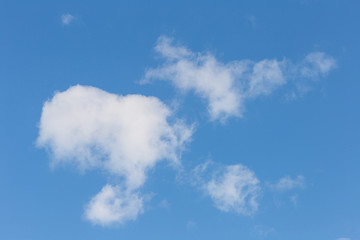 Cloud on the blue sky.