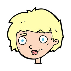 cartoon confused woman