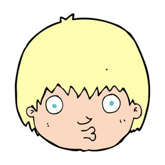 cartoon curious boy