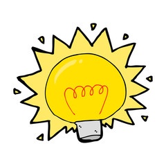 cartoon electric light bulb