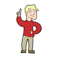 cartoon man with great idea