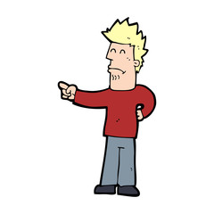 cartoon man pointing