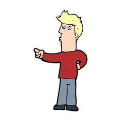 cartoon man pointing