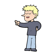 cartoon man pointing