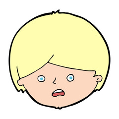 cartoon unhappy boy