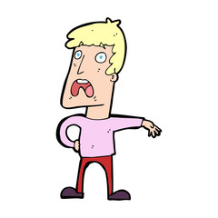 cartoon complaining man