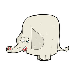 cartoon happy elephant