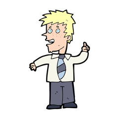 cartoon man with idea