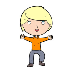 cartoon happy boy