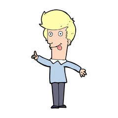 Obraz premium cartoon funny man with idea