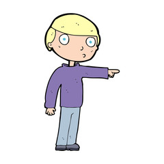 cartoon man pointing