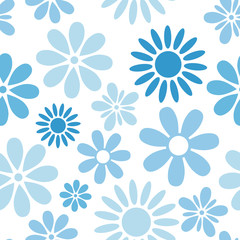 Fototapeta na wymiar Various flowers seamless pattern