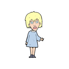 cartoon shocked woman