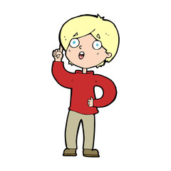cartoon boy with idea