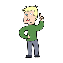 cartoon boy with idea