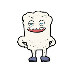 cartoon tooth looking smug
