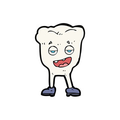 Obraz na płótnie Canvas cartoon tooth looking smug