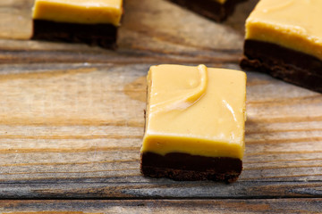 chocolate fadj with peanut butter