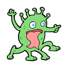 cartoon weird little alien