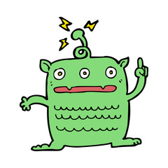 cartoon weird little alien