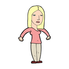 cartoon annoyed woman
