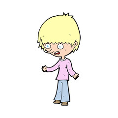 cartoon stressed out woman