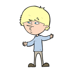 cartoon curious man